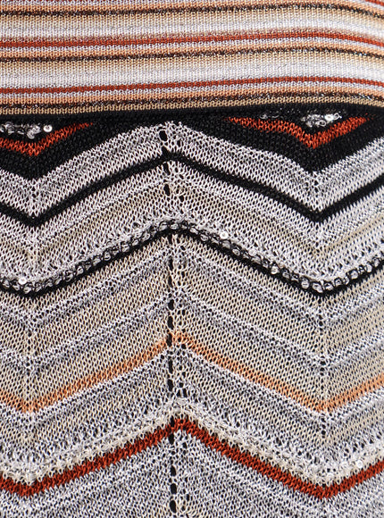Missoni Viscose Trousers With Laminated Chevron Pattern