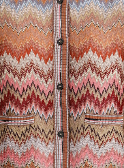 Missoni Viscose Cardigan With Chevron Pattern