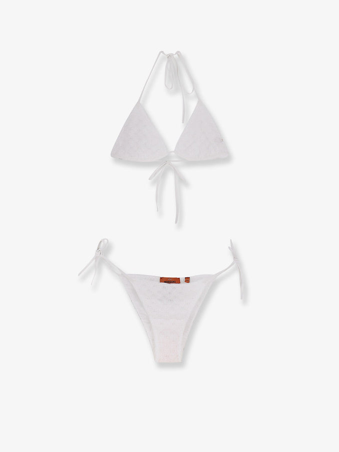 Missoni Embroidered And Lined Bikini White