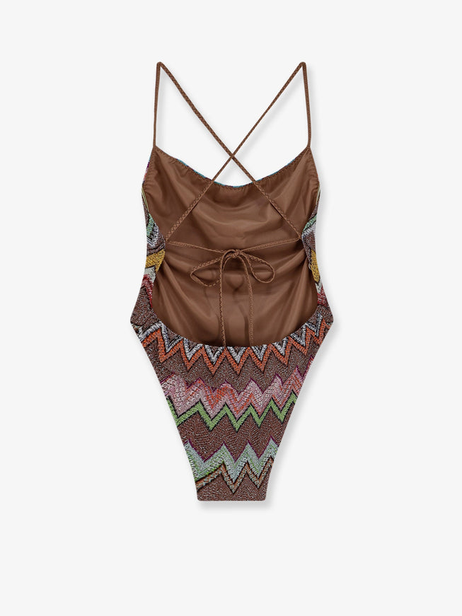 Missoni Laminated Viscose One-Piece Swimsuit