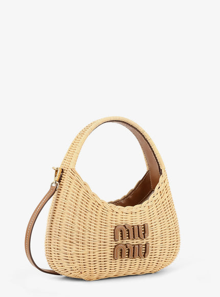 Miu Miu Wander Raffia Handbag