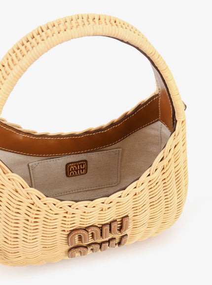Miu Miu Wander Raffia Handbag
