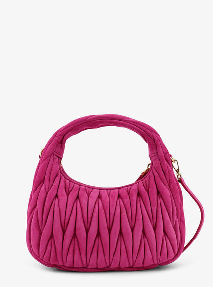 Miu Miu Wander Matelassé Suede Shoulder Bag