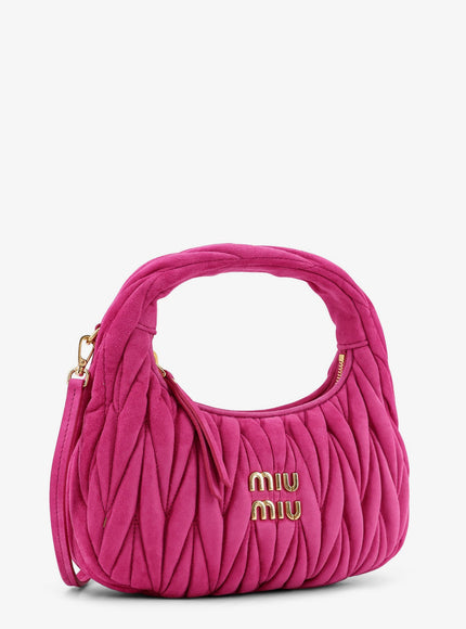 Miu Miu Wander Matelassé Suede Shoulder Bag