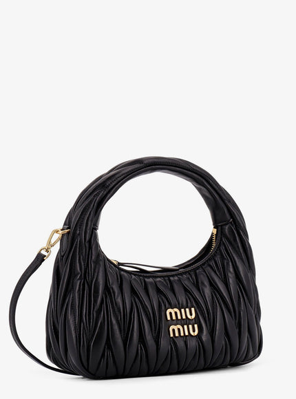 Miu Miu Wander Matelassé Suede Shoulder Bag