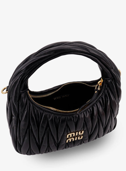 Miu Miu Wander Matelassé Suede Shoulder Bag