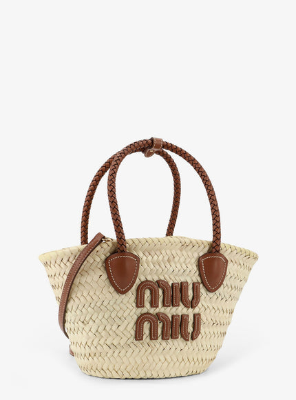 Miu Miu Palmito Handbag With Embossed Lettering Logo