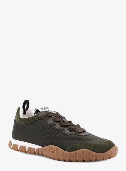 Miu Miu Technical Fabric And Suede Tyre Sneakers
