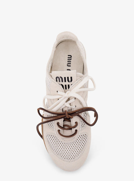 Miu Miu Mesh Sneakers With Suede Inserts