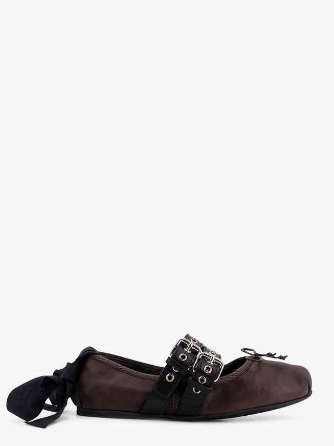 Miu Miu Leather Ballerinas Moro