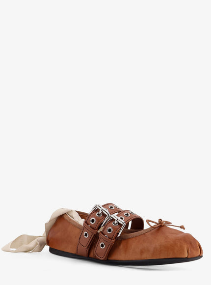 Miu Miu Leather Ballerinas