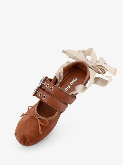 Miu Miu Leather Ballerinas
