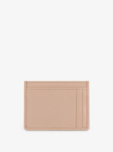 Miu Miu Quilted Leather Card Holder With Metal Lettering Logo