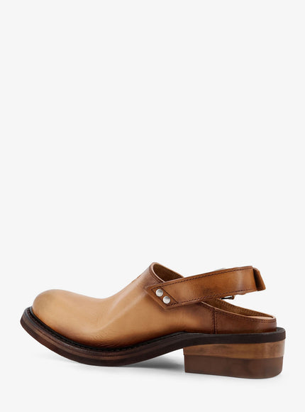 Miu Miu Foule Leather Sabot Sandals