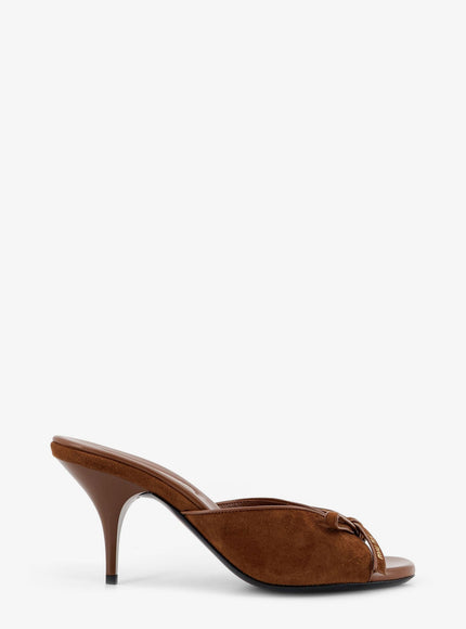 Miu Miu Suede Sandals With Bow Detail On The Front Rovere