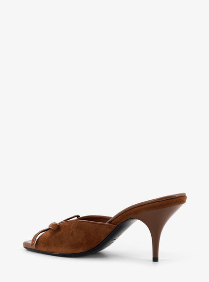 Miu Miu Suede Sandals With Bow Detail On The Front