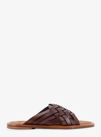 Miu Miu Leather Sandals Caffe