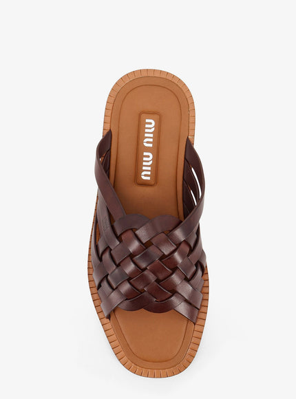 Miu Miu Leather Sandals