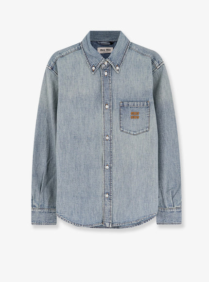 Miu Miu Denim Shirt Celeste