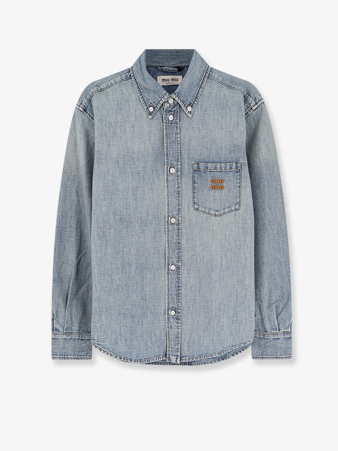 Miu Miu Denim Shirt Celeste