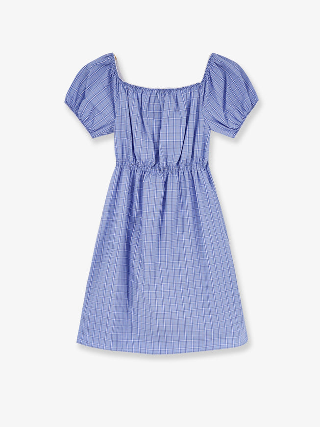Miu Miu Madras Cotton Mini Dress
