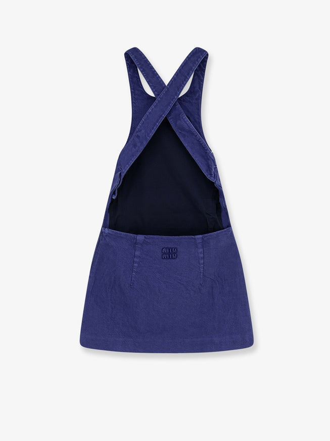 Miu Miu Gabardine Old Dress in Blue