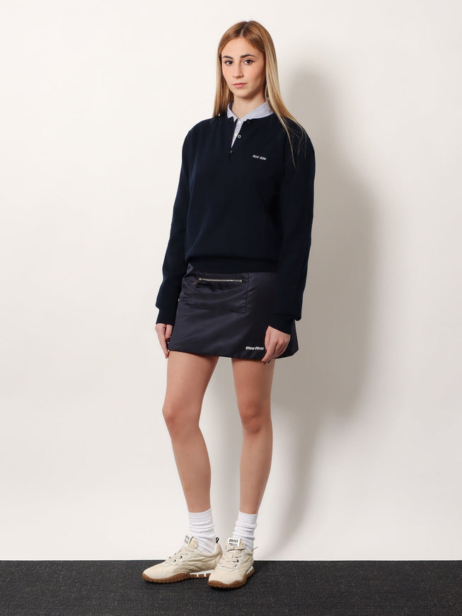 Miu Miu Recycled Material Mini Skirt