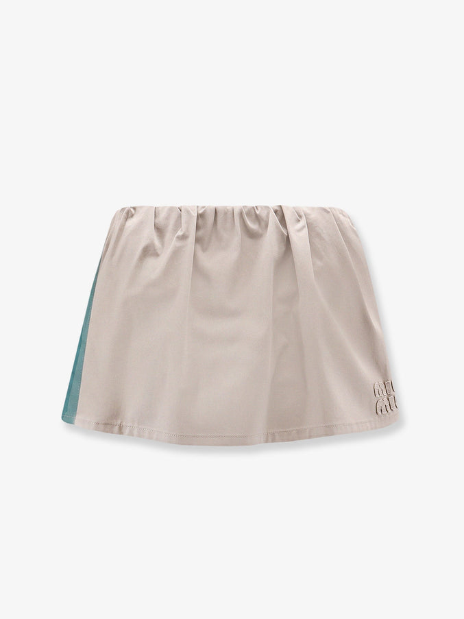 Miu Miu Old Twill Mini Skirt Kakiverde