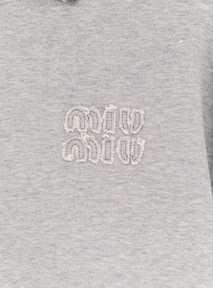 Miu Miu Mélange Cotton Sweatshirt