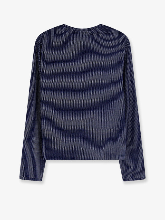 Miu Miu Two-Tone Jersey T-Shirt With Logo Lettering