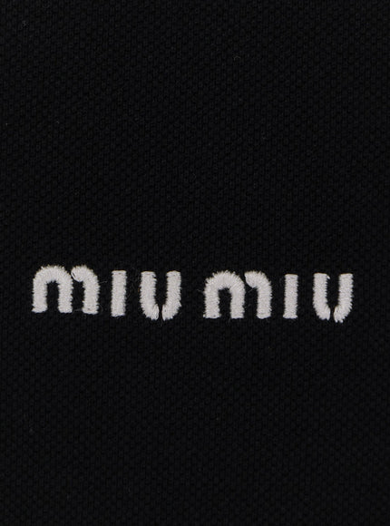 Miu Miu Piquet Cotton Polo Shirt