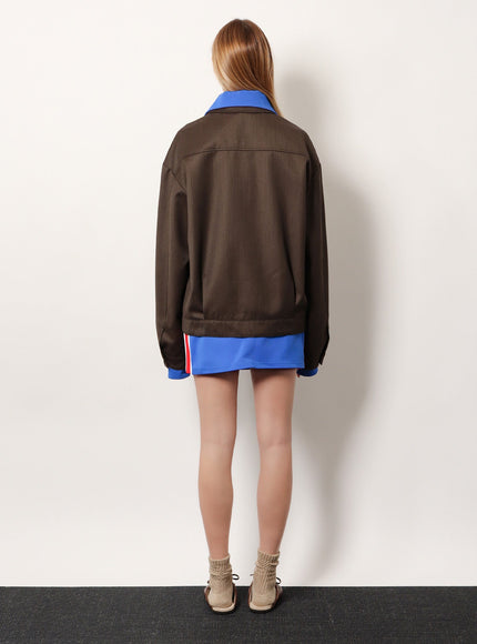 Miu Miu Virgin Wool Jacket With Logo Detail