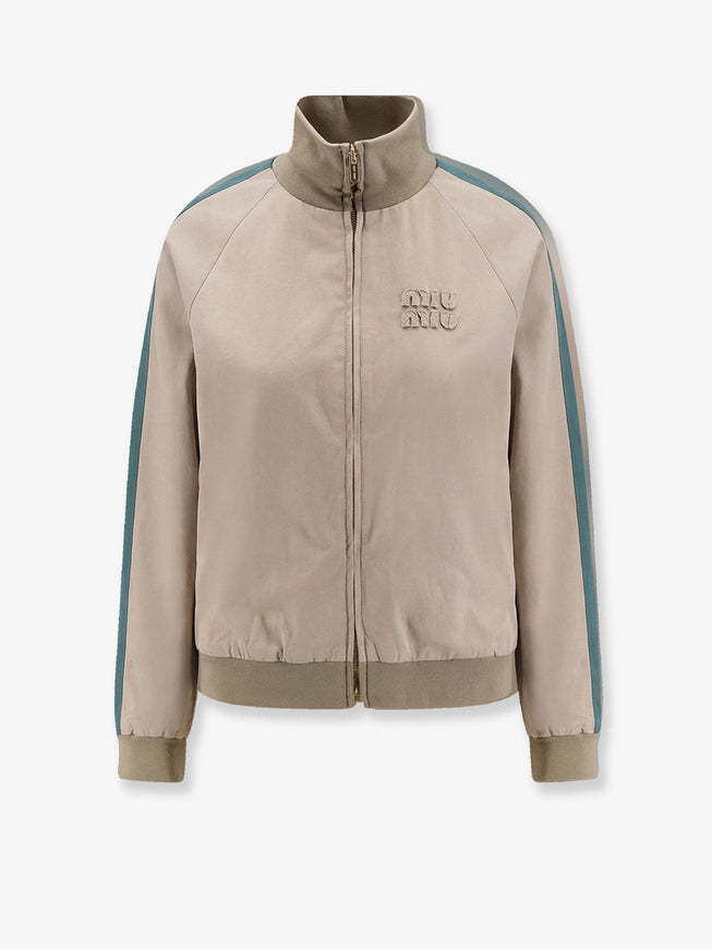 Miu Miu Old Twill Jacket Kakiverde