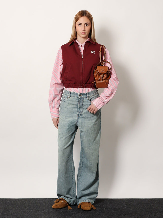 Miu Miu Sleeveless Cotton Jacket
