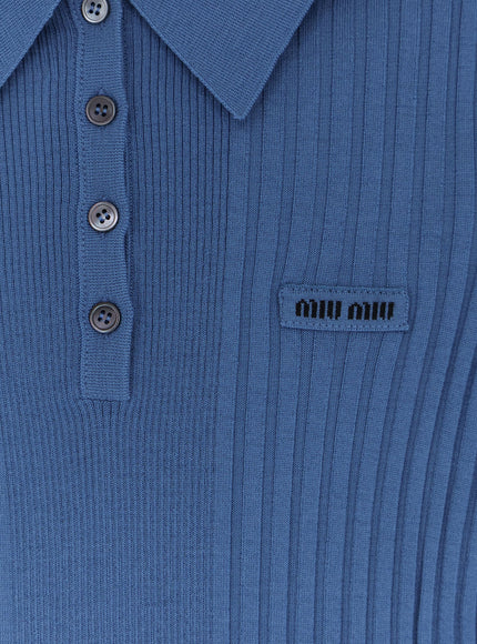 Miu Miu Virgin Wool Polo Shirt