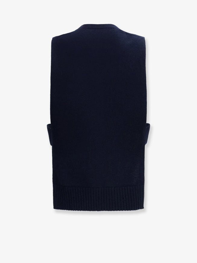Miu Miu Cashmere Cardigan With Logo Inlay