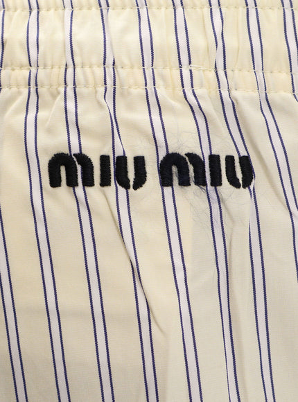 Miu Miu Striped Cotton Pajama Pants