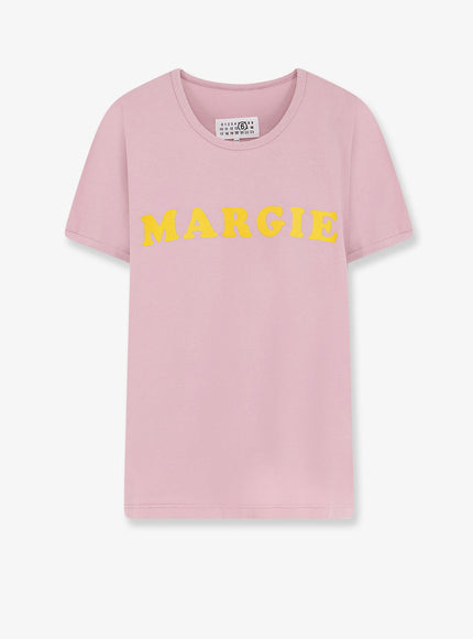 Mm6 Maison Margiela Cotton T-Shirt With Print Fadedpink