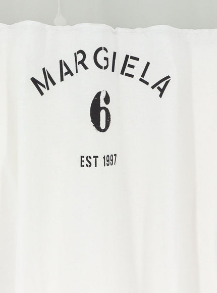 Mm6 Maison Margiela Cotton T-Shirt With Voile Insert