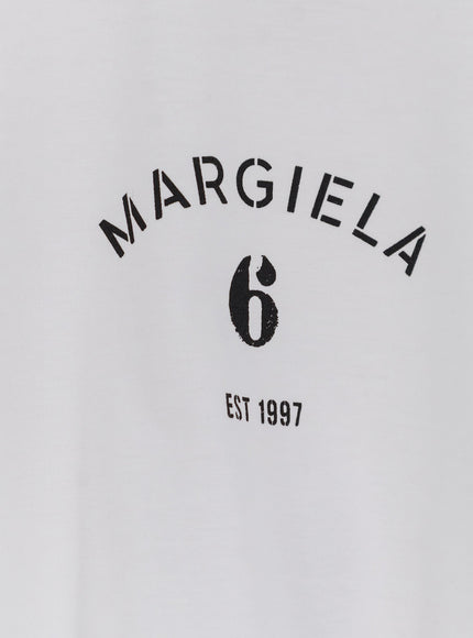 Mm6 Maison Margiela Cotton T-Shirt With Logo Print
