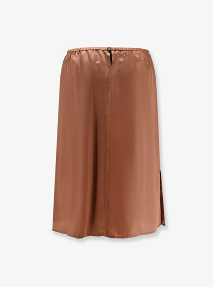 Mm6 Maison Margiela Cupro Blend Midi Skirt