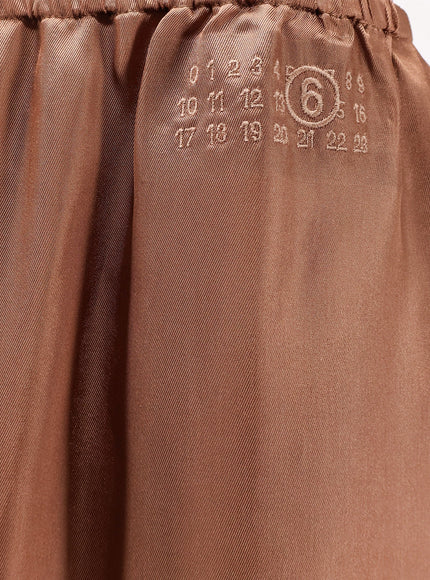 Mm6 Maison Margiela Cupro Blend Midi Skirt