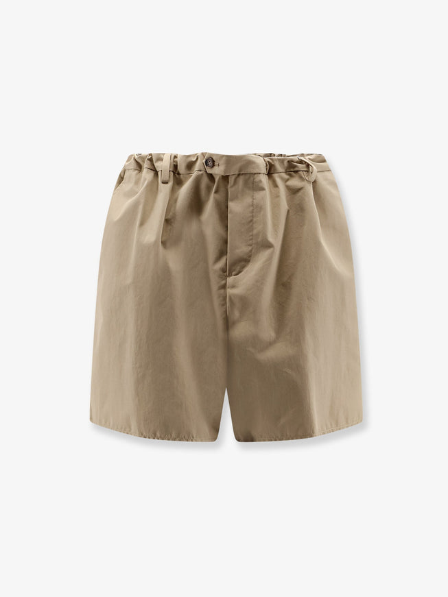 Mm6 Maison Margiela Cotton Blend Shorts Beige
