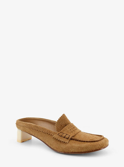 Mm6 Maison Margiela Suede Sandals With Iconic Engraved Logo