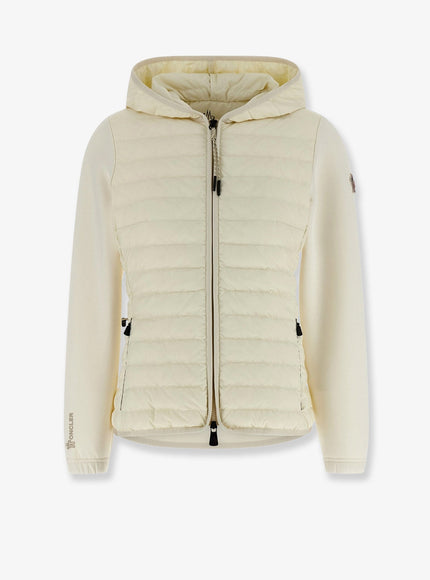 Moncler Grenoble Neoprene Jacket With Padded Inserts Bianco