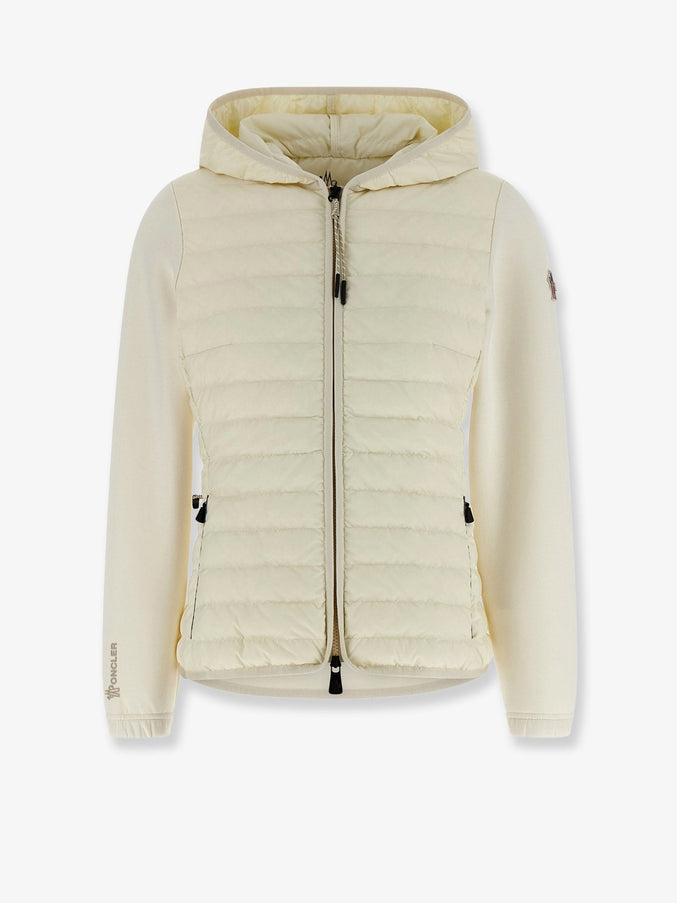 Moncler Grenoble Neoprene Jacket With Padded Inserts Bianco