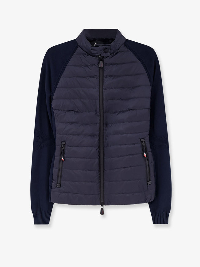 Moncler Grenoble Padded Stretch Viscose Blend Cardigan Grigio