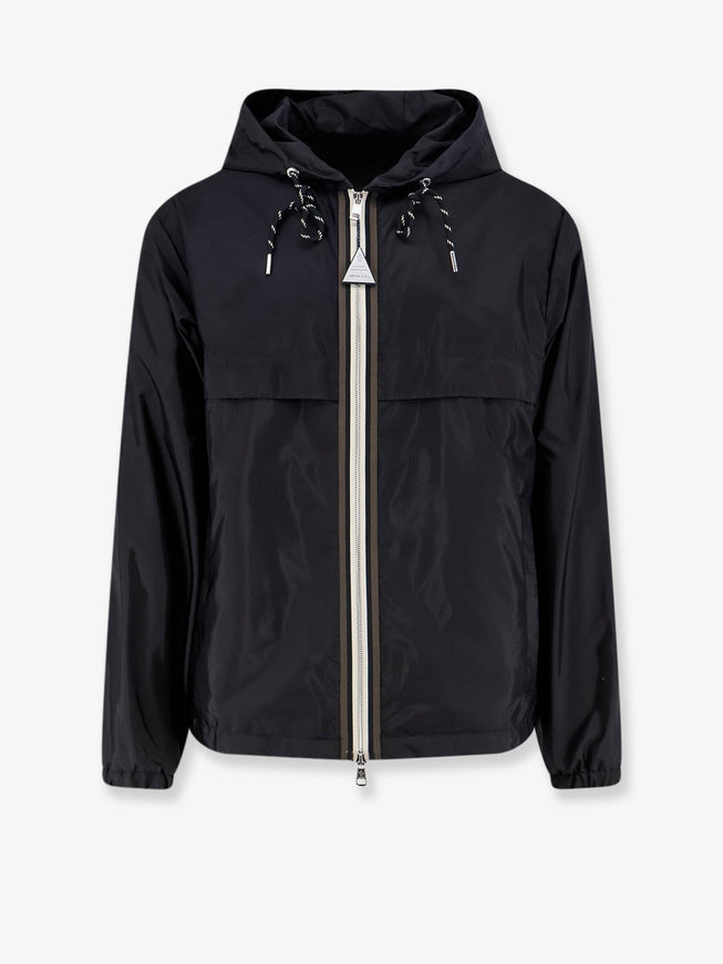 Moncler Nidge Jacket With White Profile Nero