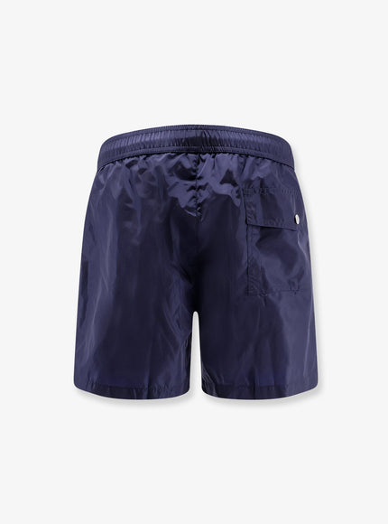 Moncler Nylon Swim Shorts With Side Logo Patch