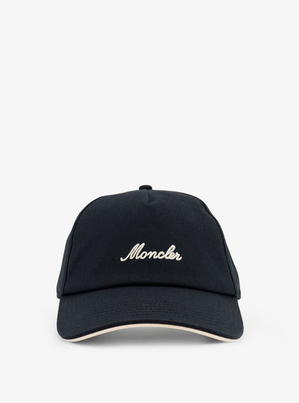 Moncler Cotton Baseball Hat Uni Nero